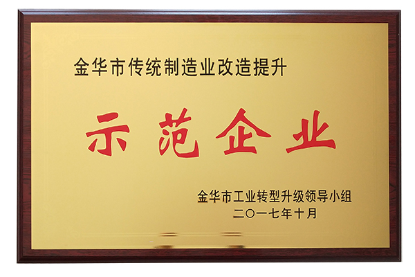 2017年金华市传统制造业改造提升示范企业